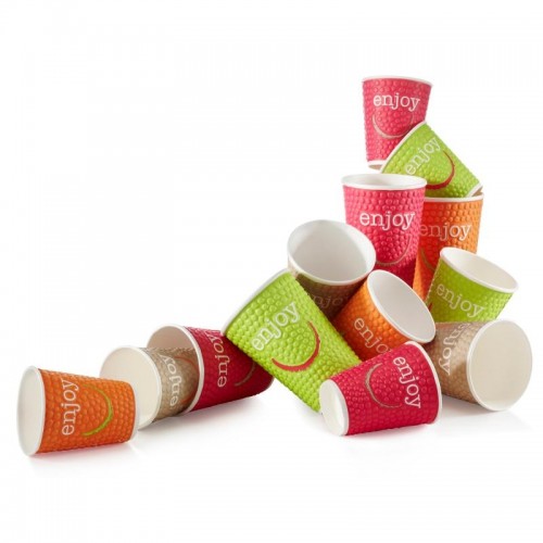 Huhtamaki Enjoy Double Wall Disposable Hot Cups 8/9oz