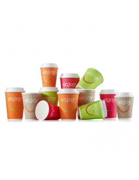 Huhtamaki Enjoy Double Wall Disposable Hot Cups 8/9oz