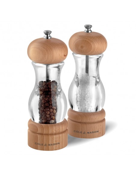 Cole & Mason Precision 105 Acrylic & Beech Salt Mill