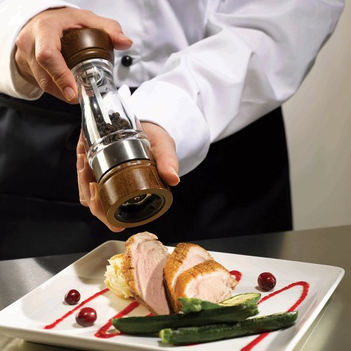 Cole & Mason Gourmet Precision Keswick Dark Wood & Acrylic Pepper Mill