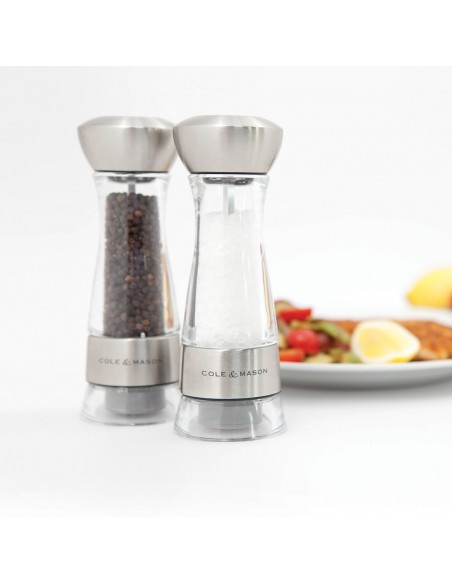 Cole & Mason Gourmet Precision Windermere Acrylic and Stainless Steel Salt Mill
