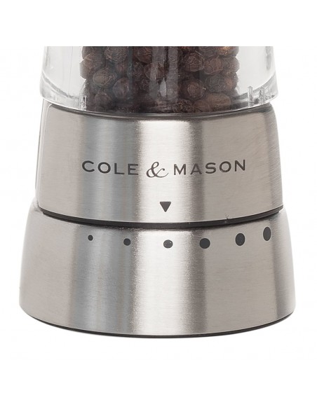 Cole & Mason Gourmet Precision Derwent Acrylic and Stainless Steel Pepper Mill