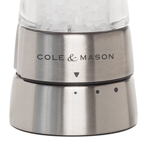 Cole & Mason Gourmet Precision Derwent Acrylic and Stainless Steel Salt Mill