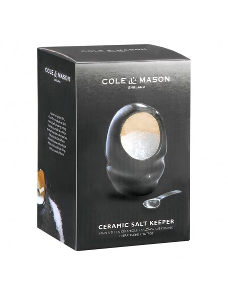 Cole & Mason Black Ceramic Salt Keeper