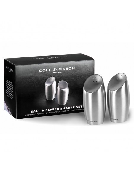 Cole & Mason Exbury Stainless Steel Salt & Pepper Shaker Set