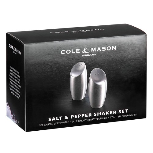 Cole & Mason Exbury Stainless Steel Salt & Pepper Shaker Set
