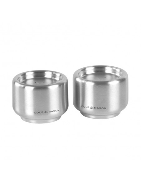 Cole & Mason Burley Brushed Chrome Salt & Pepper Shaker Set