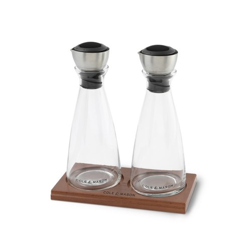 Cole & Mason Glass and Stainless Steel Flow Select Oil & Vinegar Pourer Gift Set