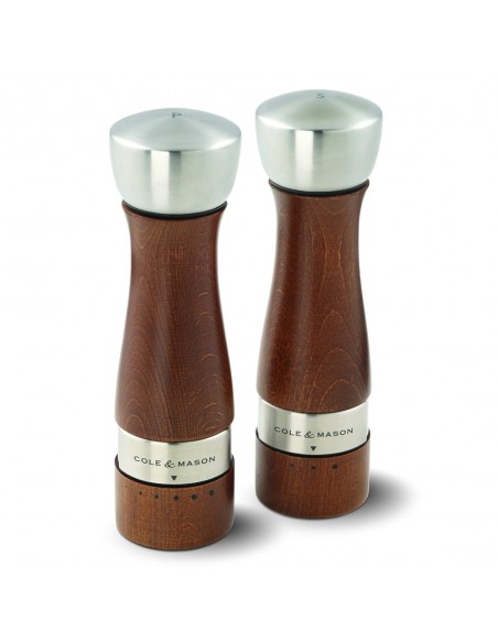 Cole & Mason Gourmet Precision Oldbury Walnut Stained Beech Salt Mill