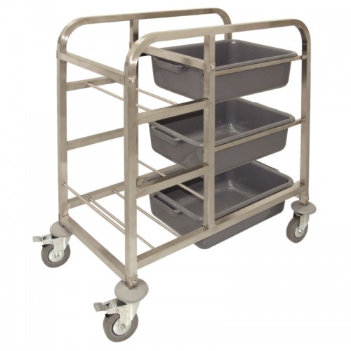 Vogue Stainless Steel Bussing Trolley
