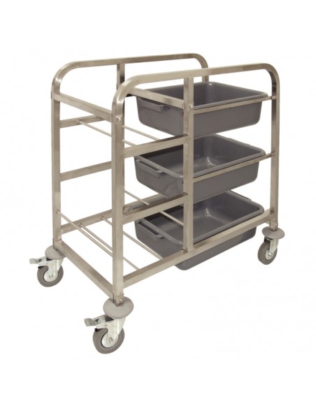 Vogue Stainless Steel Bussing Trolley