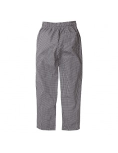 Vegas Small Black & White Check Chefs Trousers 2