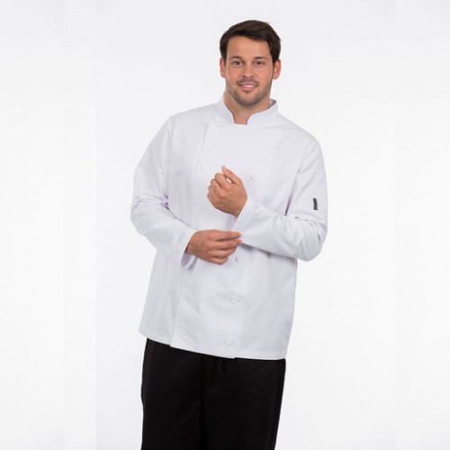 Men's Long Sleeve Chefs Jacket White M