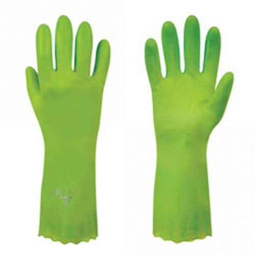 Polyco 374/5/6 Pura Lined Green PVC Glove UK Size 8