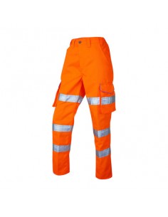 Pennymoor Ladies Hi-Vis Cargo Trousers Orange Tall 4XL