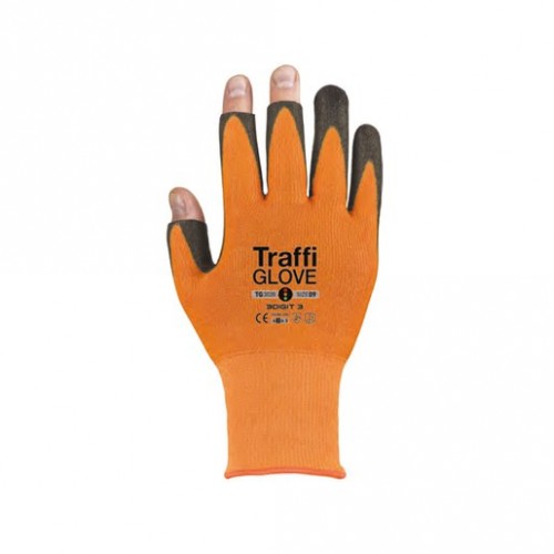 Traffglove Tg3020 3 Digit Exposed Amber Glove UK Size 9