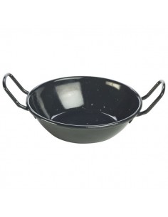 Black Enamel Dish 14cm - Quantity 10