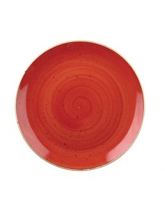 Churchill Stone Cast Berry Red Coupe Plate 248mm