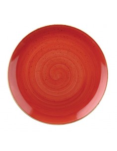 Churchill Stone Cast Berry Red Coupe Plate 260mm