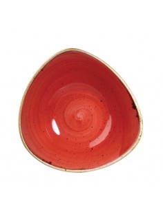 Churchill Stone Cast Berry Red Triangle Bowl 235mm