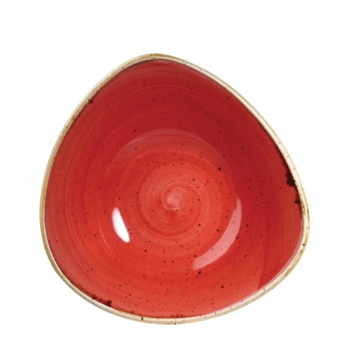 Churchill Stone Cast Berry Red Triangle Bowl 235mm