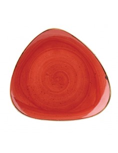 Churchill Stone Cast Berry Red Triangle Plate 229mm