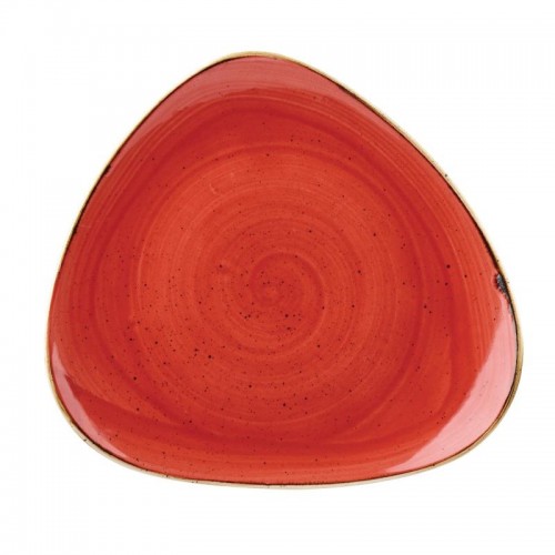 Churchill Stone Cast Berry Red Triangle Plate 229mm