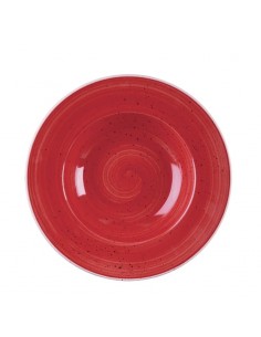 Churchill Stone Cast Berry Red Wide Rim Bowl 240mm