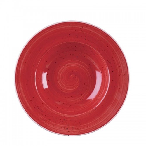 Churchill Stone Cast Berry Red Wide Rim Bowl 240mm