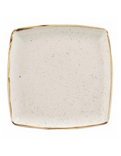 Churchill Stonecast Deep Square Plate Barley White 260mm