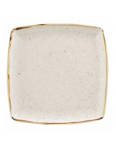 Churchill Stonecast Deep Square Plate Barley White 260mm
