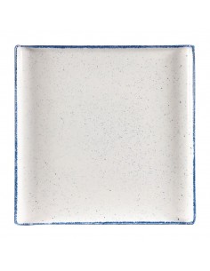 Churchill Stonecast Hints Square Plates Indigo Blue 303mm