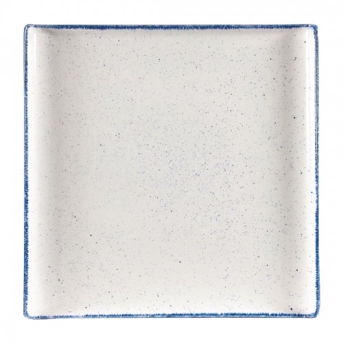 Churchill Stonecast Hints Square Plates Indigo Blue 303mm