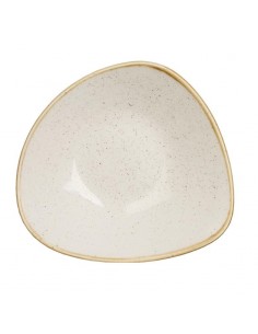 Churchill Stonecast Lotus Triangular Bowl Barley White 228mm