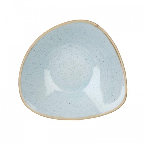 Churchill Stonecast Lotus Triangular Bowl Duck Egg Blue 228mm