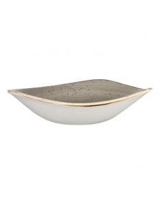 Churchill Stonecast Lotus Triangular Bowl Peppercorn Grey 177mm