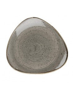 Churchill Stonecast Lotus Triangular Plate Peppercorn Grey 304mm