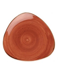 Churchill Stonecast Lotus Triangular Plate Spiced Orange 304mm