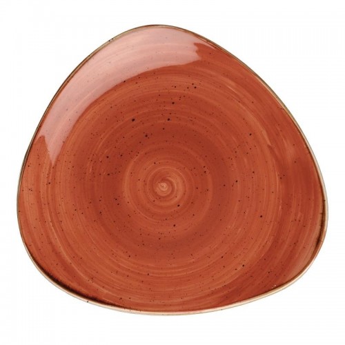 Churchill Stonecast Lotus Triangular Plate Spiced Orange 304mm