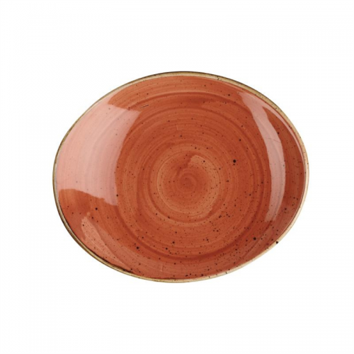 Churchill Stonecast Oval Coupe Plate Orange 192mm