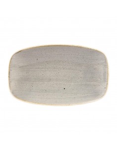 Churchill Stonecast Rectangular Plates Peppercorn Grey 121 x 200mm