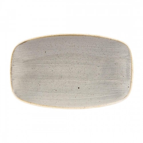 Churchill Stonecast Rectangular Plates Peppercorn Grey 121 x 200mm