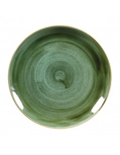 Churchill Stonecast Round Coupe Plates Samphire Green 288mm