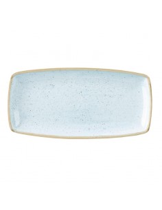 Churchill Stonecast X Squared Oblong Plate Duck Egg Blue 298mm