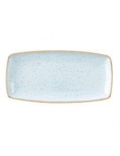 Churchill Stonecast X Squared Oblong Plate Duck Egg Blue 298mm