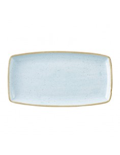 Churchill Stonecast X Squared Oblong Plate Duck Egg Blue 349mm