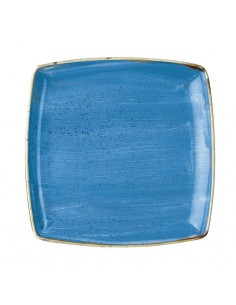 Churchill Super Vitrified Stonecast Cornflower Blue Deep Square Plate 265mm