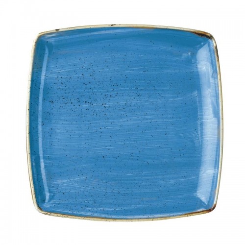 Churchill Super Vitrified Stonecast Cornflower Blue Deep Square Plate 265mm