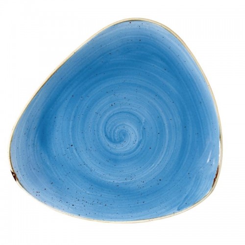 Churchill Super Vitrified Stonecast Cornflower Blue Triangle Plate 311mm