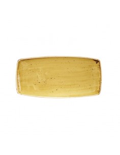 Churchill Super Vitrified Stonecast Mustard Seed Yellow Rectangular Plate 298mm
